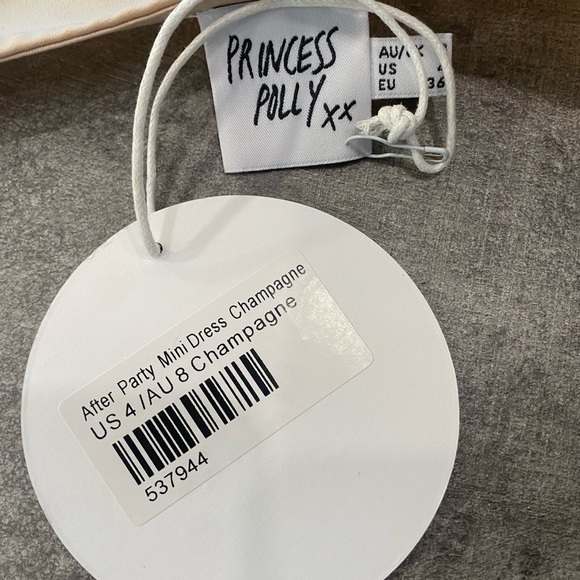 Oh Polly champagne dress size 4 - Picture 3 of 3